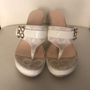 Coach Gypsy Sandals Sz 6.5 white